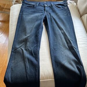 7 For All Mankind Dark Blue Straight Leg Jeans
